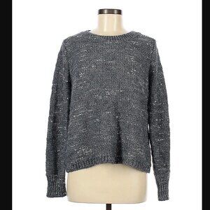 Banana Republic Crewneck Sweater Steel Gray Silver Metallic